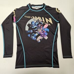 Fusion Fight Gear Batman And Robin Rash Guard Compression Shirt Small